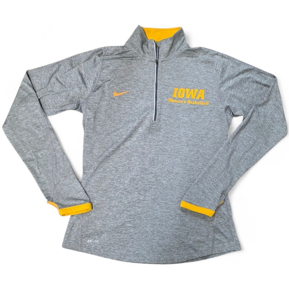 Nike Dryfit Iowa Womens Basketball Quarter Zip Jacket Long Sleeve Medium